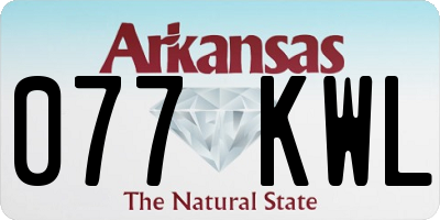 AR license plate 077KWL