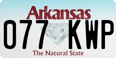 AR license plate 077KWP