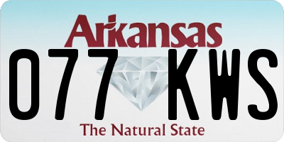 AR license plate 077KWS