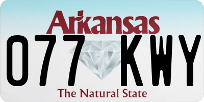 AR license plate 077KWY
