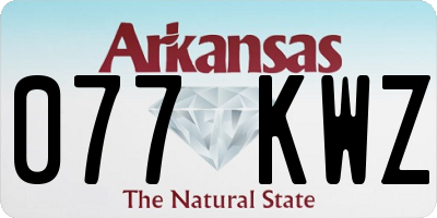 AR license plate 077KWZ
