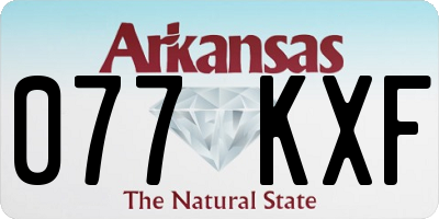 AR license plate 077KXF