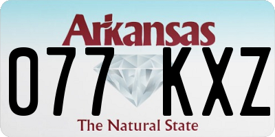 AR license plate 077KXZ