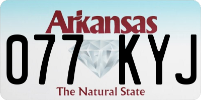 AR license plate 077KYJ
