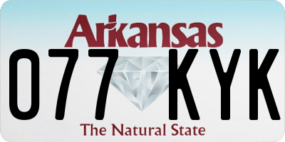 AR license plate 077KYK