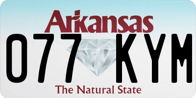 AR license plate 077KYM