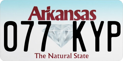 AR license plate 077KYP