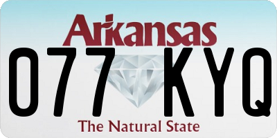 AR license plate 077KYQ