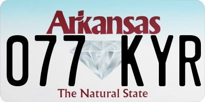 AR license plate 077KYR