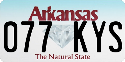 AR license plate 077KYS