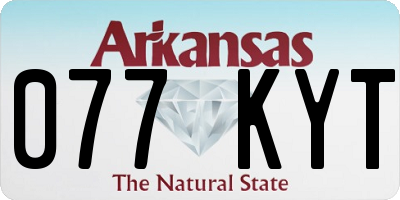 AR license plate 077KYT