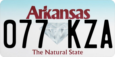 AR license plate 077KZA