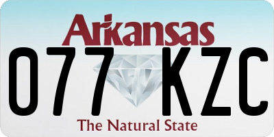 AR license plate 077KZC