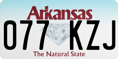 AR license plate 077KZJ