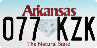 AR license plate 077KZK