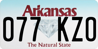 AR license plate 077KZO