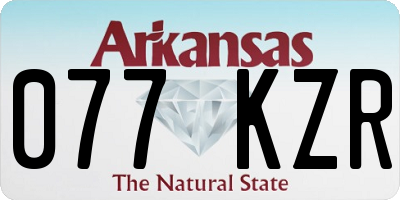 AR license plate 077KZR