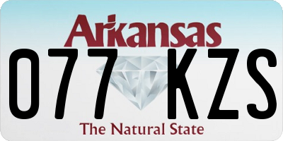 AR license plate 077KZS