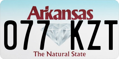 AR license plate 077KZT
