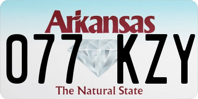 AR license plate 077KZY