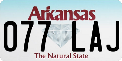AR license plate 077LAJ