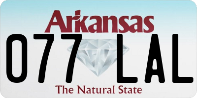 AR license plate 077LAL