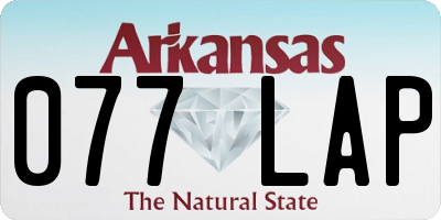 AR license plate 077LAP