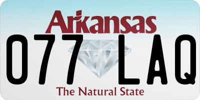 AR license plate 077LAQ