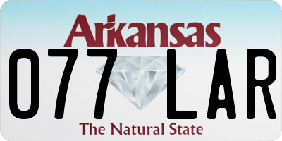 AR license plate 077LAR