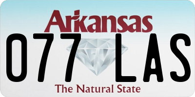 AR license plate 077LAS