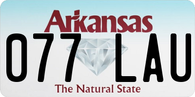 AR license plate 077LAU