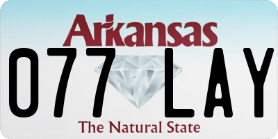 AR license plate 077LAY