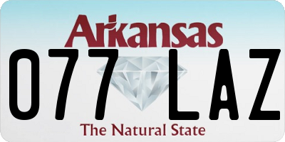 AR license plate 077LAZ