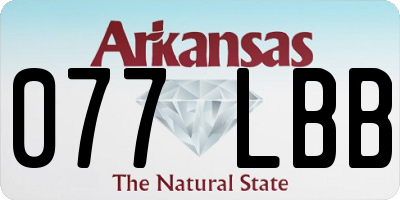 AR license plate 077LBB