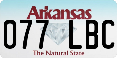 AR license plate 077LBC