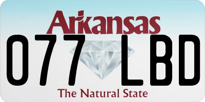 AR license plate 077LBD