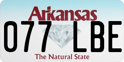 AR license plate 077LBE