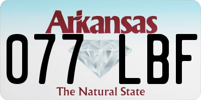 AR license plate 077LBF