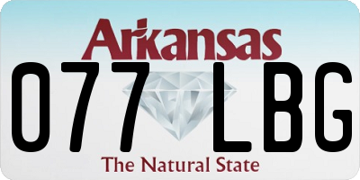 AR license plate 077LBG