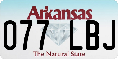 AR license plate 077LBJ