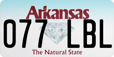 AR license plate 077LBL