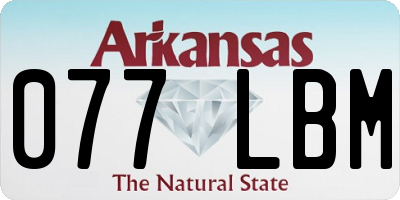 AR license plate 077LBM