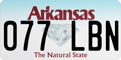 AR license plate 077LBN