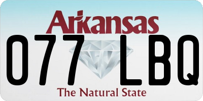 AR license plate 077LBQ
