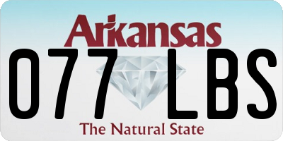 AR license plate 077LBS