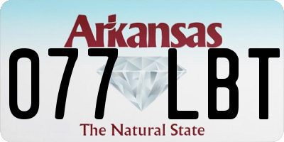 AR license plate 077LBT