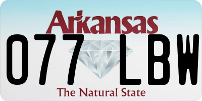 AR license plate 077LBW
