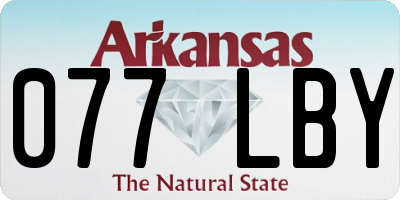 AR license plate 077LBY