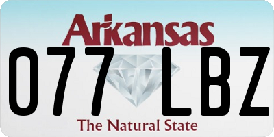 AR license plate 077LBZ