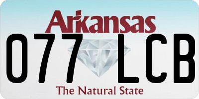 AR license plate 077LCB
